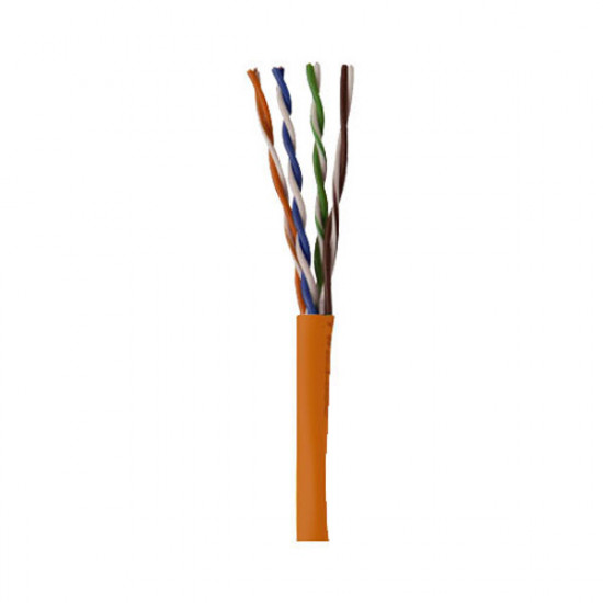 966956-16-03 Coleman Cable 24 AWG 4 Pair Unshielded Twisted Pairs (UTP) Solid Bare Copper CMP Cat5e Plenum Network Cable - 1000' Pull Box - Orange