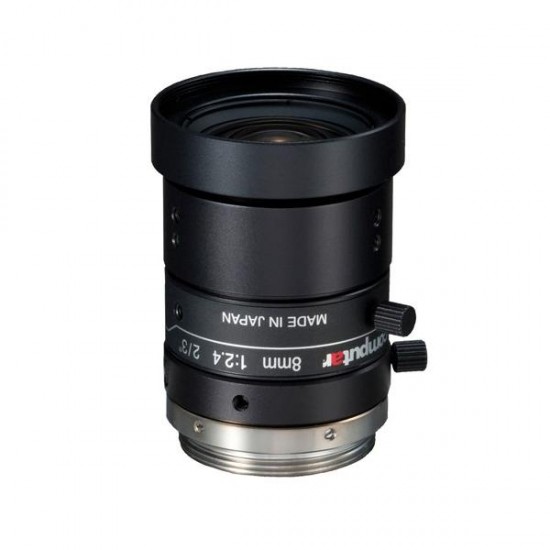 M0824-MPW2 Computar C-Mount 8mm F/2.4 5 Mega-Pixel Ultra Low Distortion Lens
