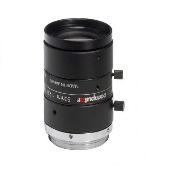 M5028-MPW2 Computar 2/3" C-Mount 50mm F/2.8 5 Mega Pixel Ultra Low Distortion Manual Iris Lens M5028-MPW2 Computar 2/3" C-Mount 50mm F/2.8 5 Mega Pixel Ultra Low Distortion Manual Iris Lens