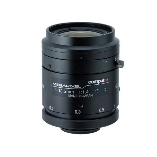V1214-MP Computar 1" C-Mount 12.5mm F/1.4 2 Mega-Pixel Ultra Low Distortion Manual Iris Lens