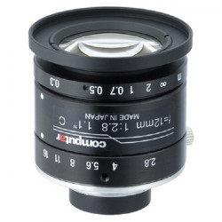 V1228-MPY2 Computar 1.1" C-Mount 12mm F2.8 12MP Manual Iris Lens
