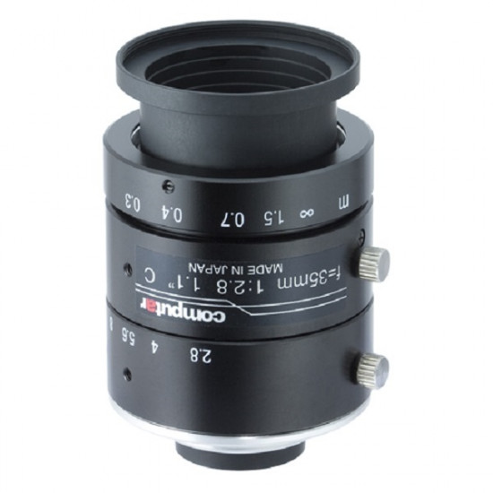 V3528-MPY Computar 1.1" C-Mount 35mm F/2.8 12 Mega-Pixel Ultra Low Distortion Manual Iris Lens