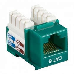 CAT6 RJ45 Punch Down Keystone Jack - Green