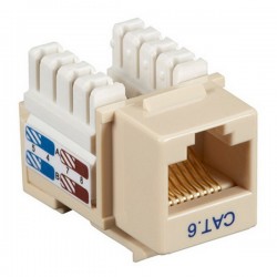 CAT6 RJ45 Punch Down Keystone Jack - Ivory