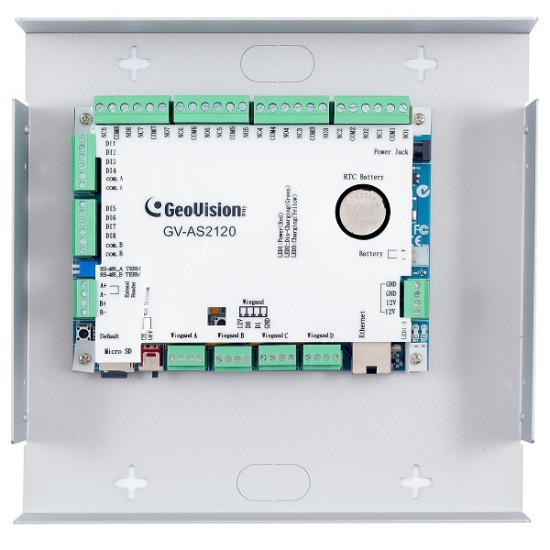 84-AS21200-0010 Geovision GV-AS2120 4 Door Access Controller w/ Built-In PoE - Iron Enclosure