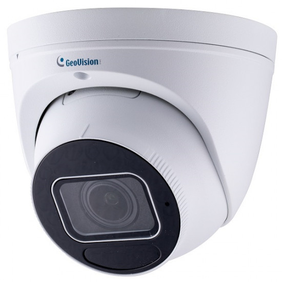 GV-EBD8813 Geovision 2.8~12mm Motorized 20FPS @ 8MP Outdoor IR Day/Night WDR Eyeball IP Security Camera 12VDC/PoE