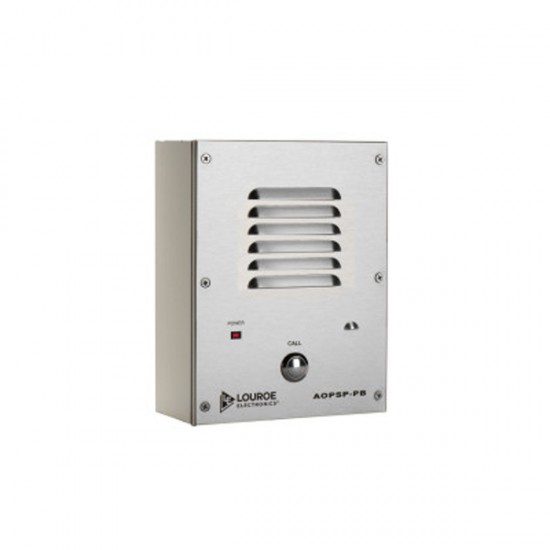 LE-128 Louroe AOP-SP-PB Speakerphone with Pushbutton Flush or Surface