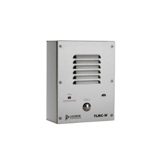 LE-169 Louroe TLMC-W 4" Speaker Microphone w/Pushbutton/Wall Flush Mount