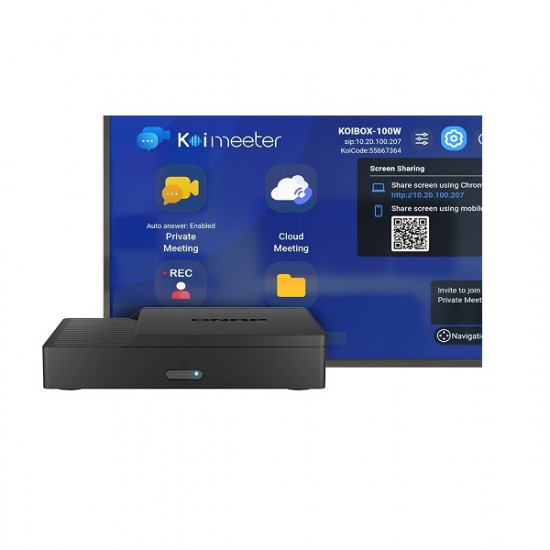 KoiBox-100W-US QNAP High-Quality Video Conferencing and 4K Wireless Presentation Solution for Business Meeting Rooms
