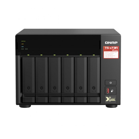 TS-673A-8G-US QNAP 6-Bay Desktop NAS 2.2 GHz AMD Ryzen Embedded V1500B quad-core 8GB RAM - No HDD