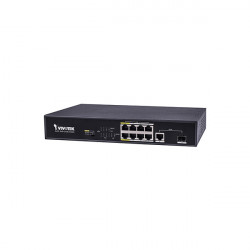 AW-FGT-100C-120 Vivotek 8 FE PoE Ports + 1 GE UTP + 1 GE SFP 120W Total Budget Unmanaged PoE Switch